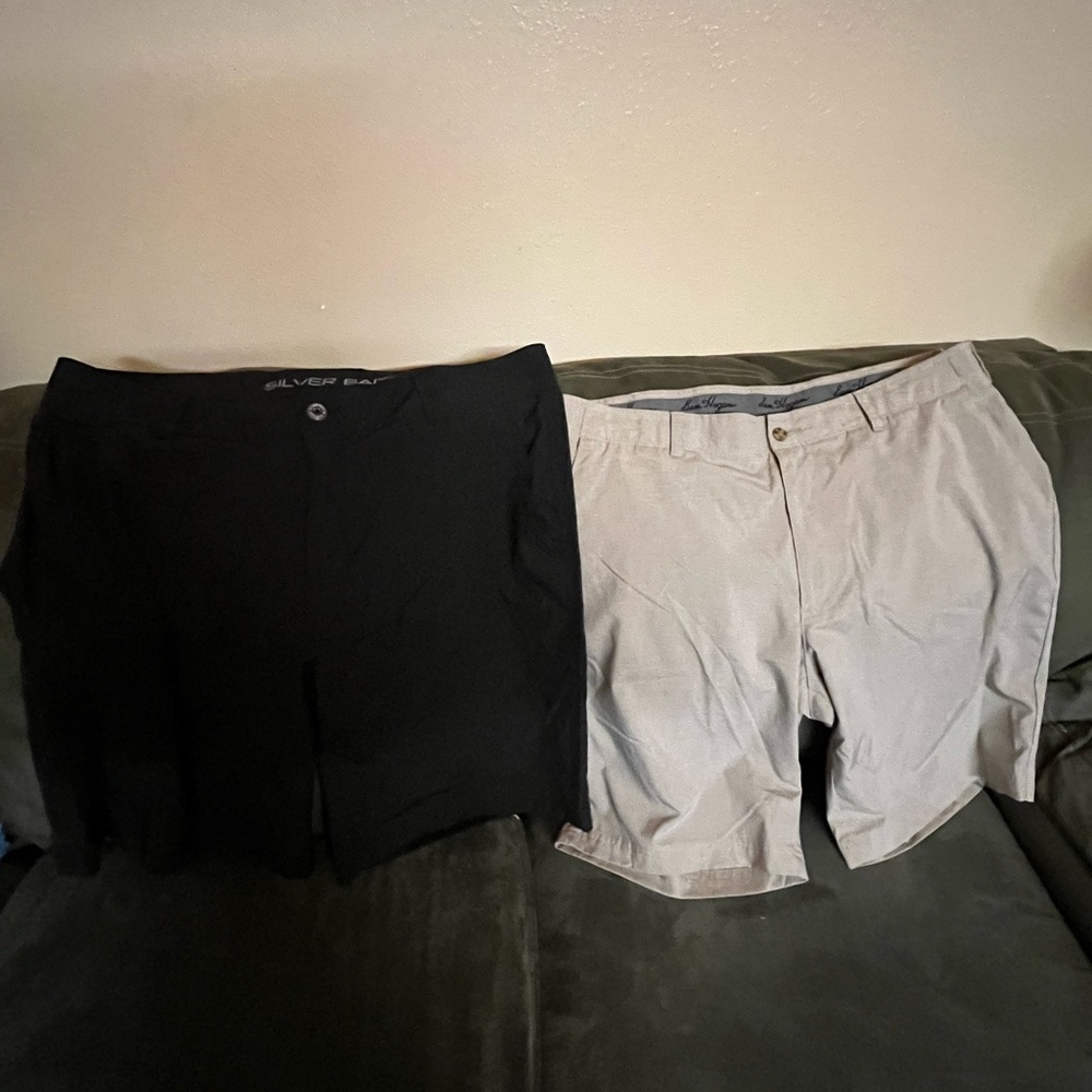 Black and Beige Shorts Set